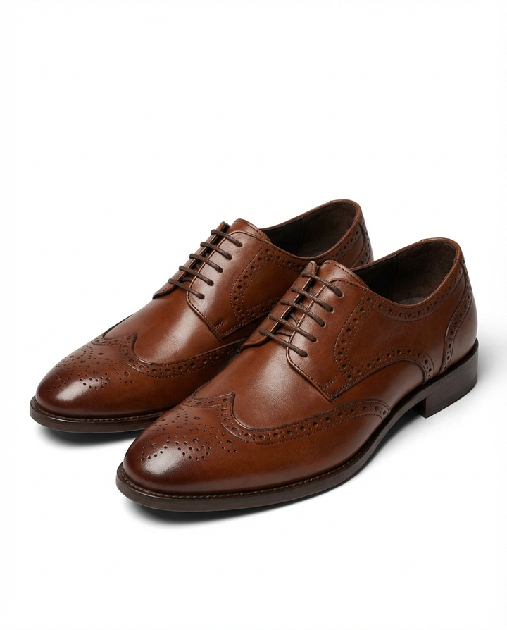 Men's Leather Wingtip Shoes – Classic Smart Style