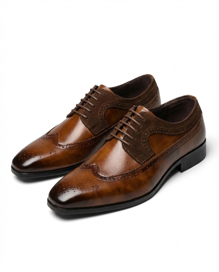 Wingtip Leather Brogue Shoes for Men