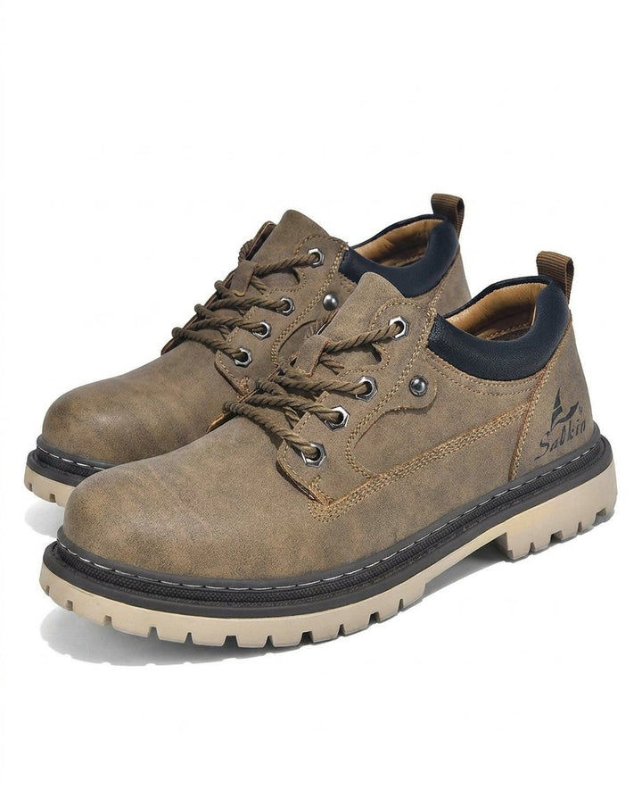 Men's Leather Boots – Durable Lace-Up Style