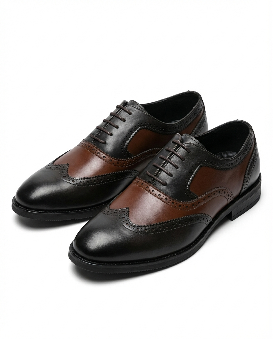 Steadfast Leather Brogue Shoes for Men