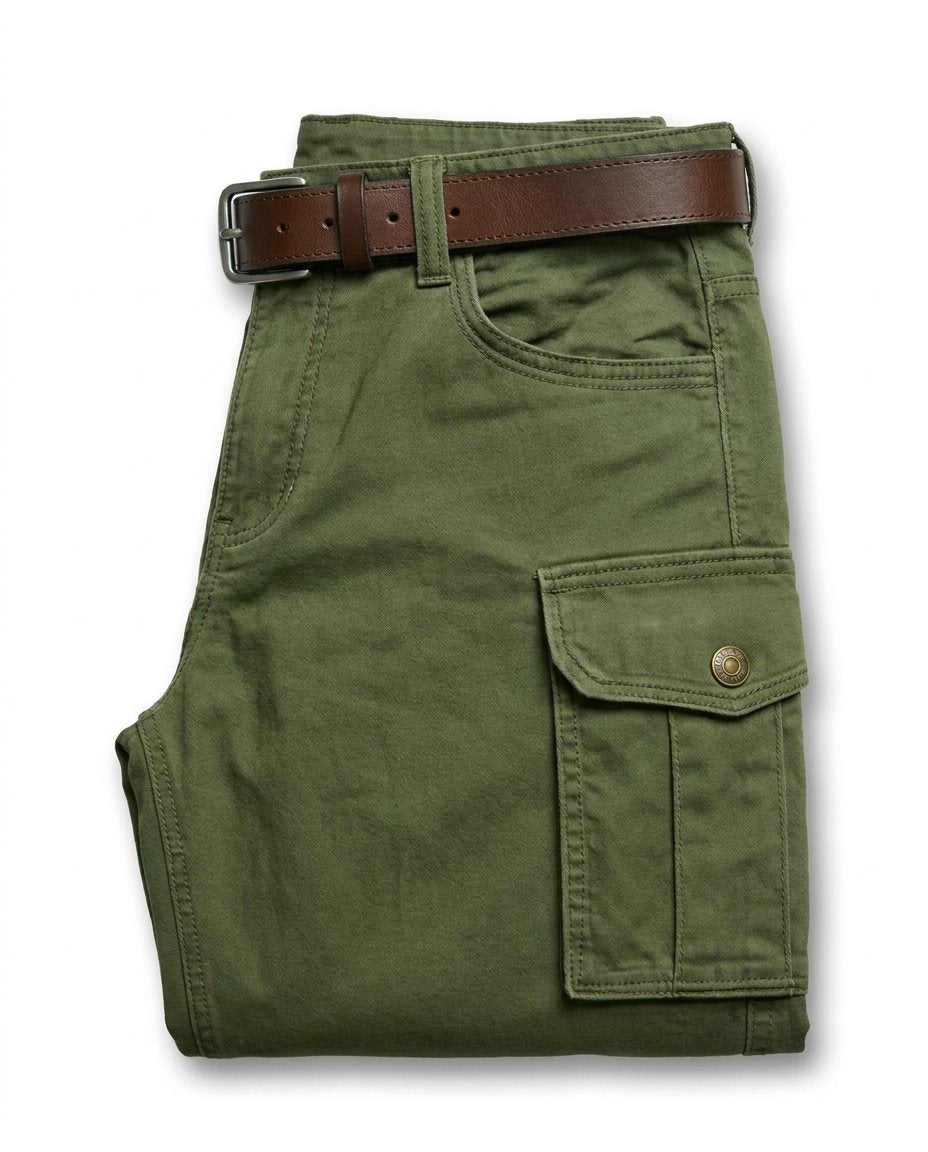 Men's Leather Cargo Pants – Relaxed Fit