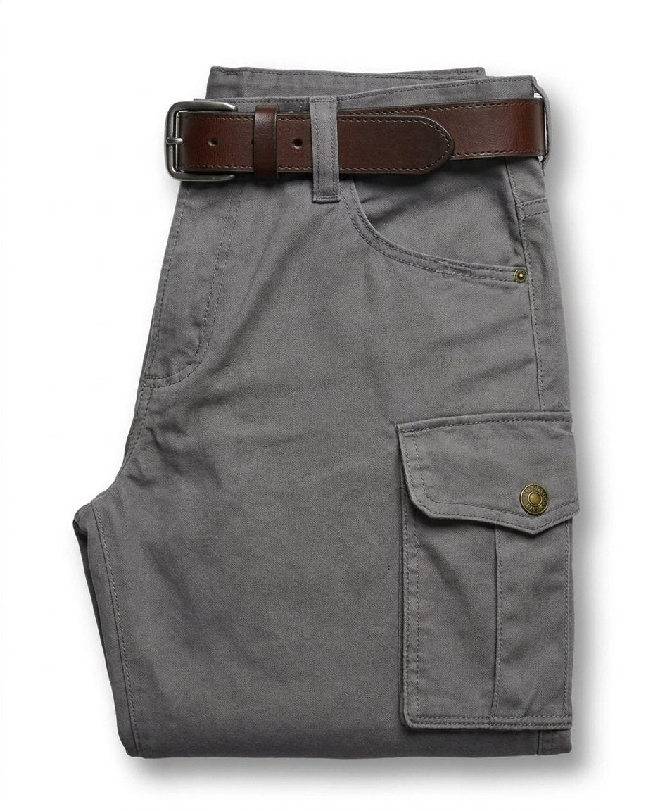 Men's Leather Cargo Pants – Relaxed Fit