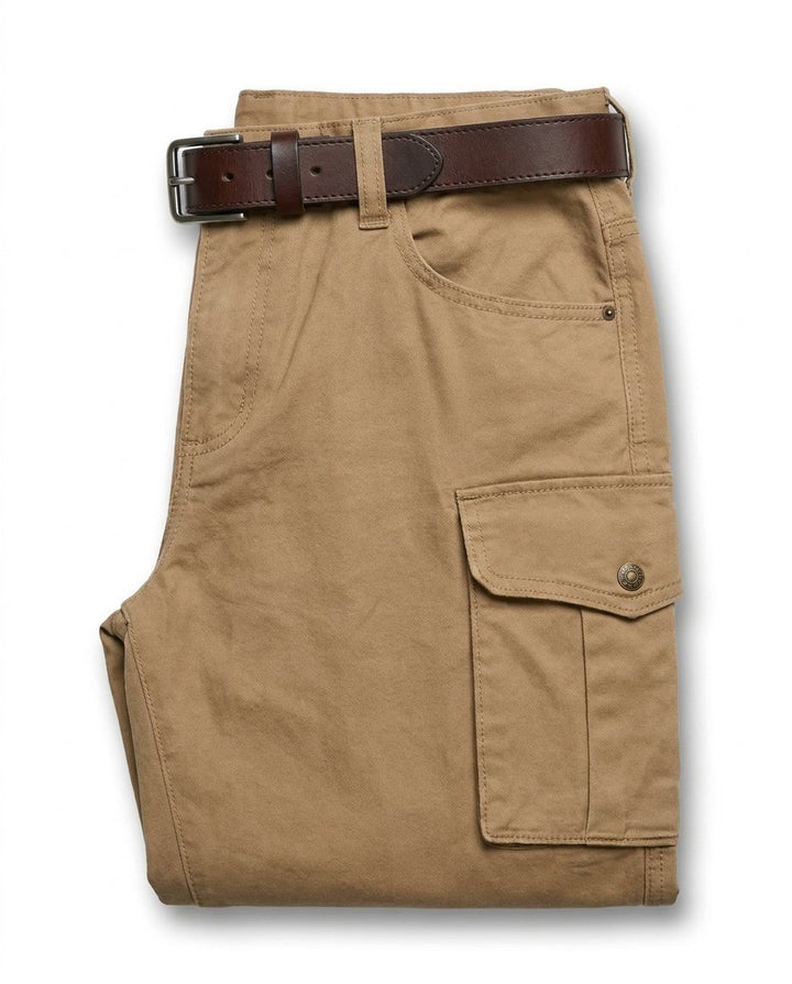 Men's Leather Cargo Pants – Relaxed Fit