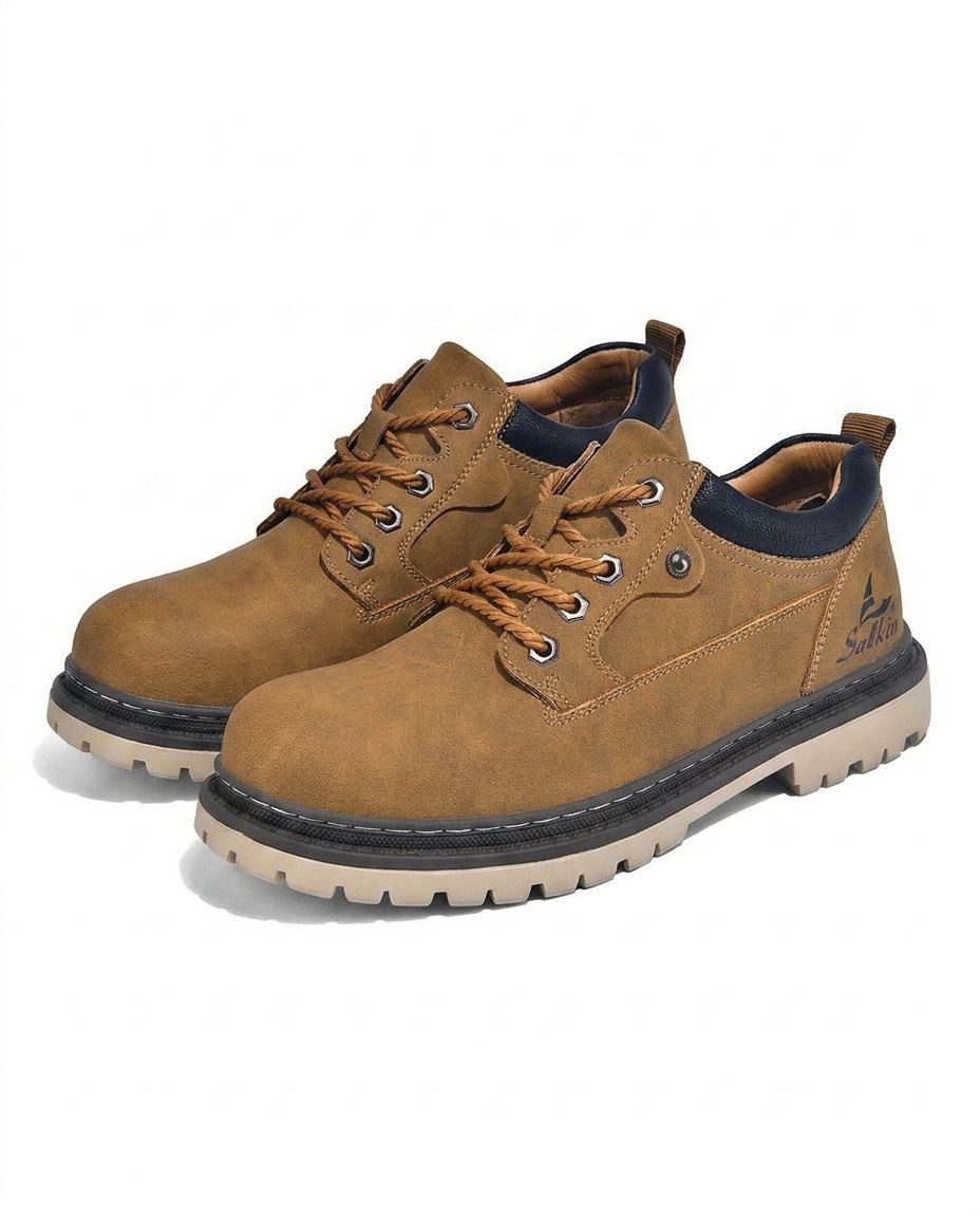 Men's Leather Boots – Durable Lace-Up Style