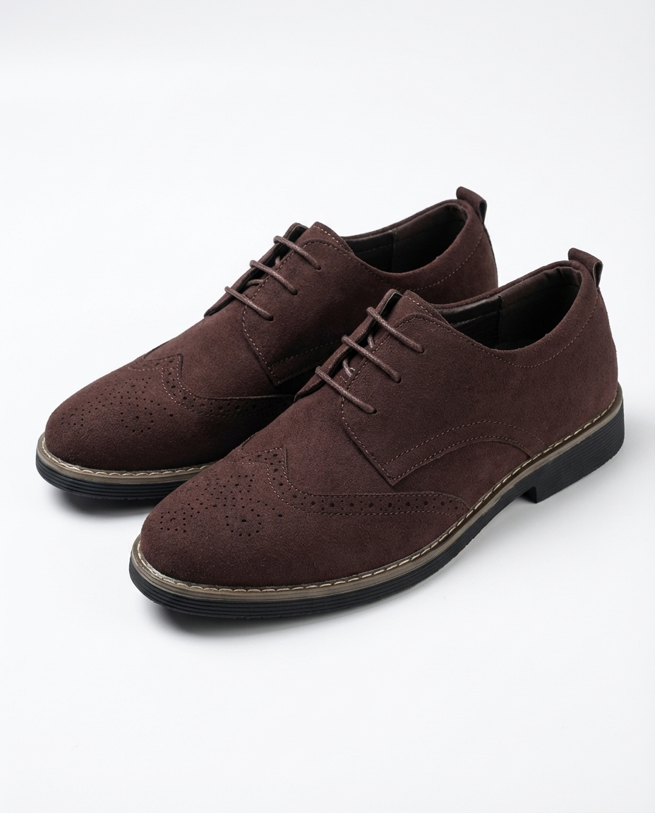 Men's Leather Brogue Shoes – Classic Smart Style