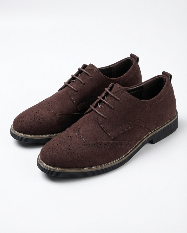 Men's Leather Brogue Shoes – Classic Smart Style