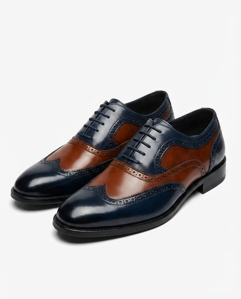Steadfast Leather Brogue Shoes for Men