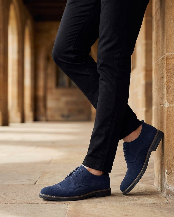 Men's Leather Brogue Shoes – Classic Smart Style