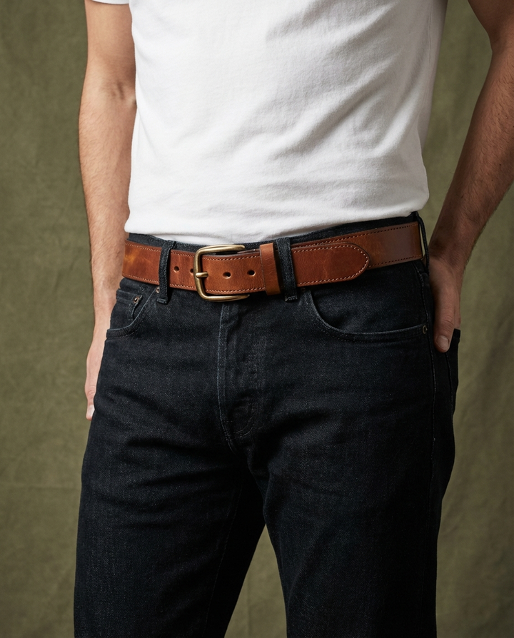 Men's Copperhead Leather Belt | Heavy-Duty Full-Grain Classic Strap