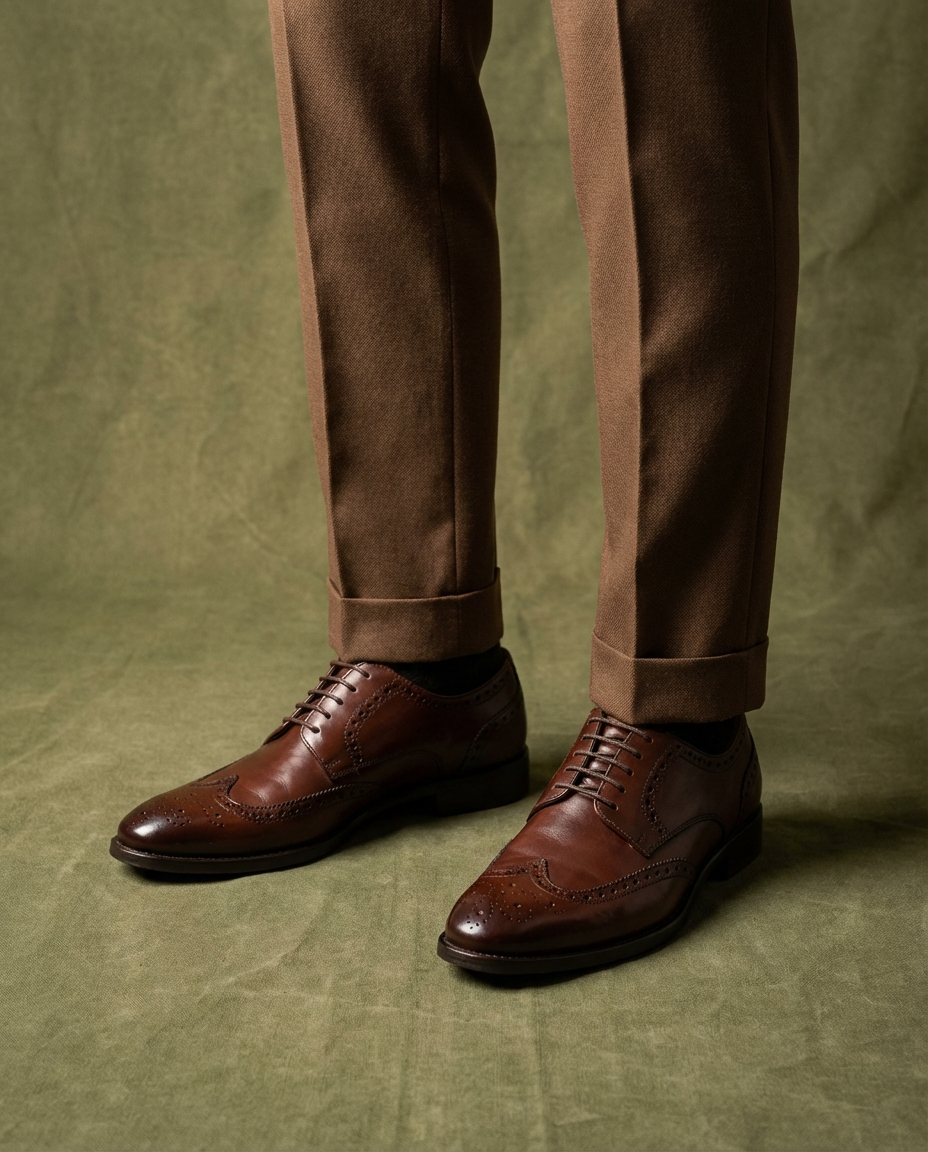 Men's Leather Wingtip Shoes – Classic Smart Style