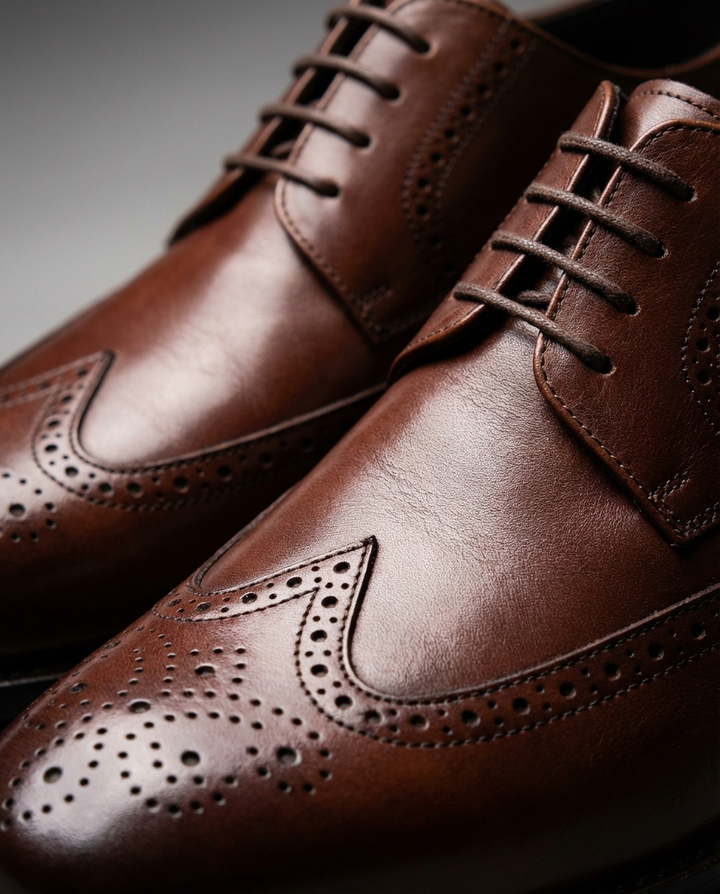 Men's Leather Wingtip Shoes – Classic Smart Style