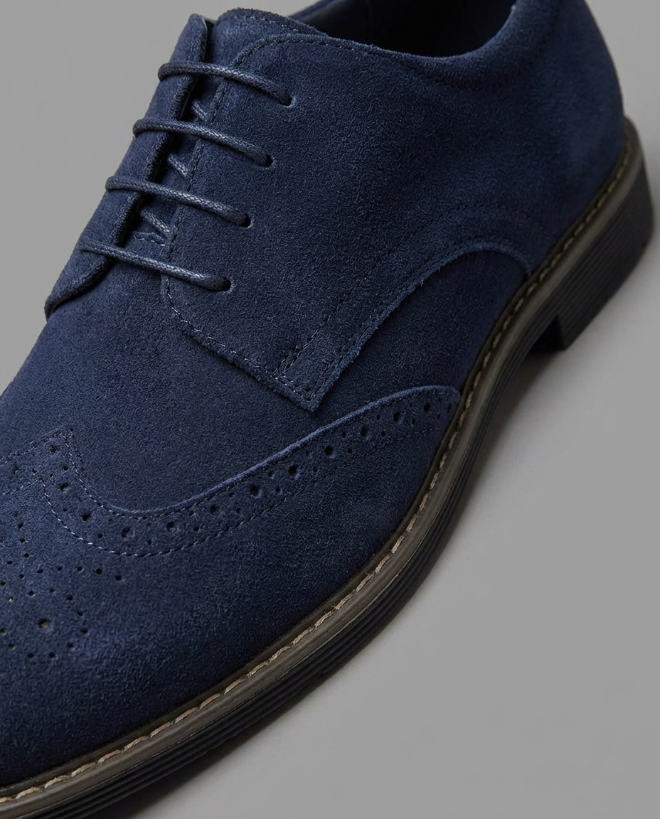 Men's Leather Brogue Shoes – Classic Smart Style