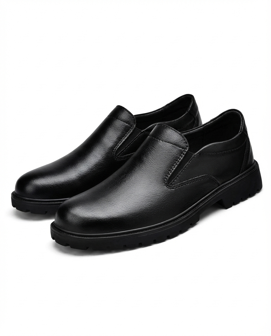Men's Full-Grain Leather Loafers – Slip-On Comfort