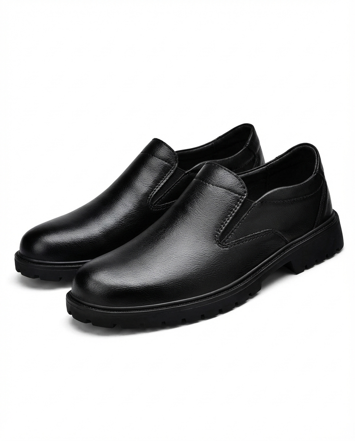 Men's Full-Grain Leather Loafers – Slip-On Comfort