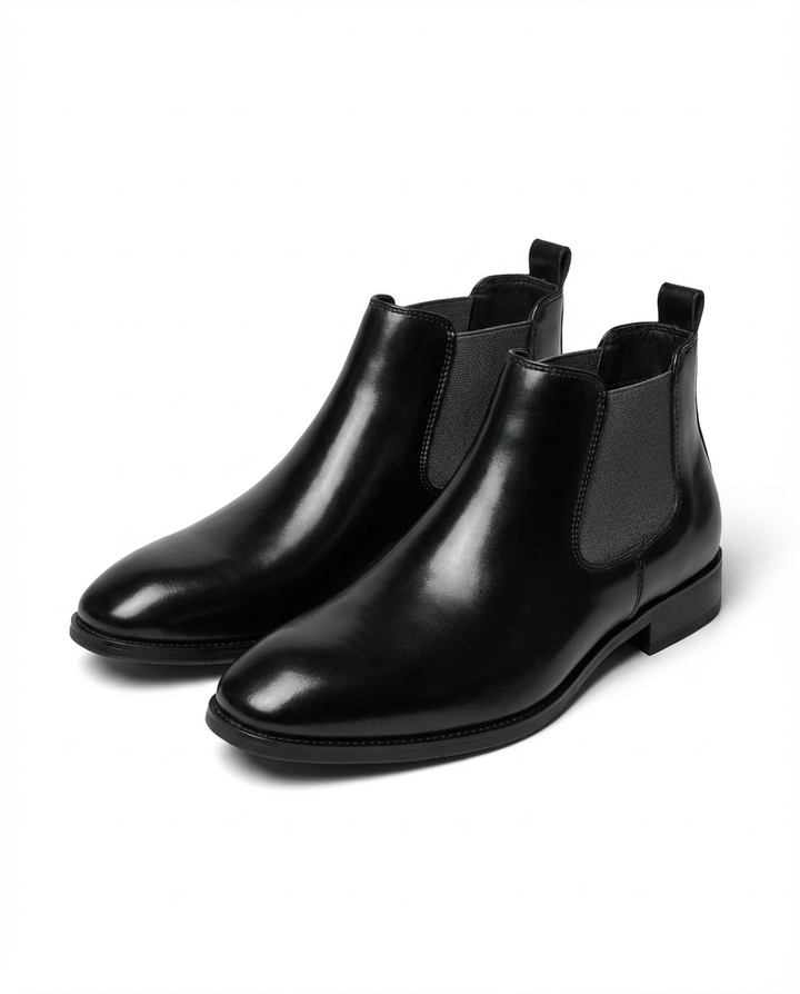 Men's Full-Grain Leather Chelsea Boots – Pull-On Comfort