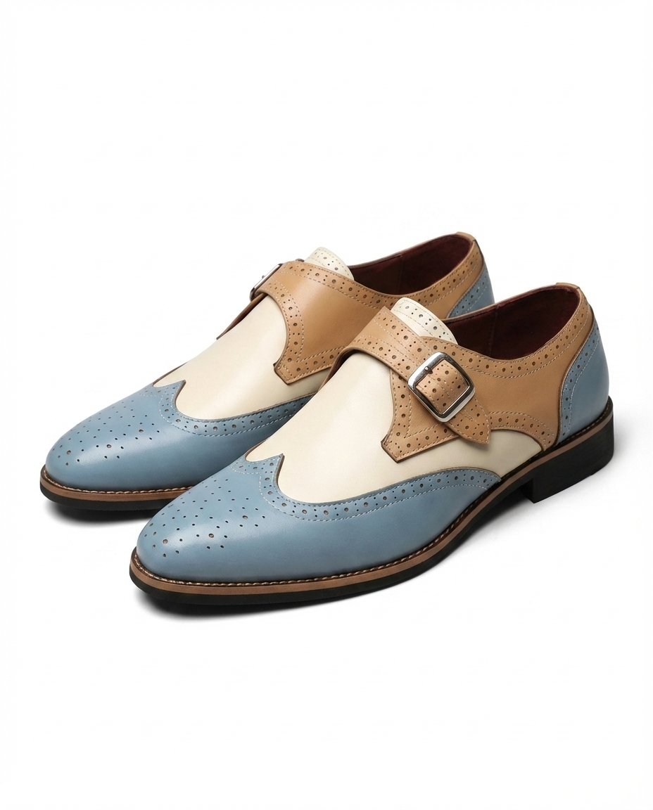 Dispatch Leather Monk Strap Shoes for Men