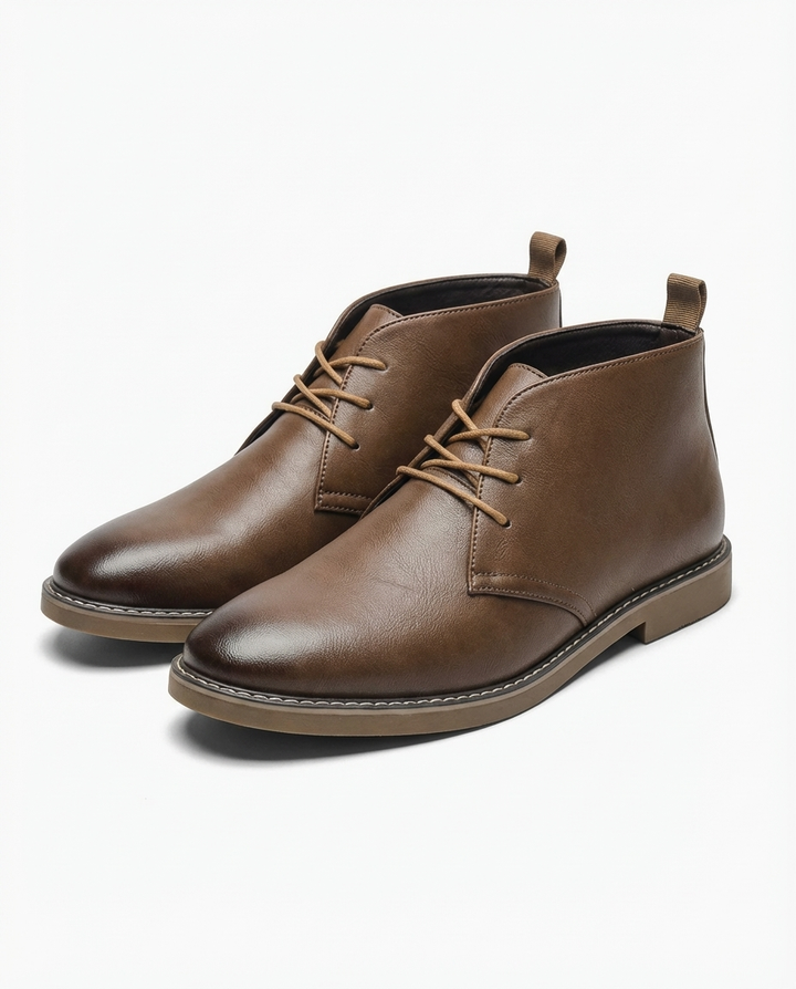 Men's Leather Desert Boots – Casual Everyday Comfort