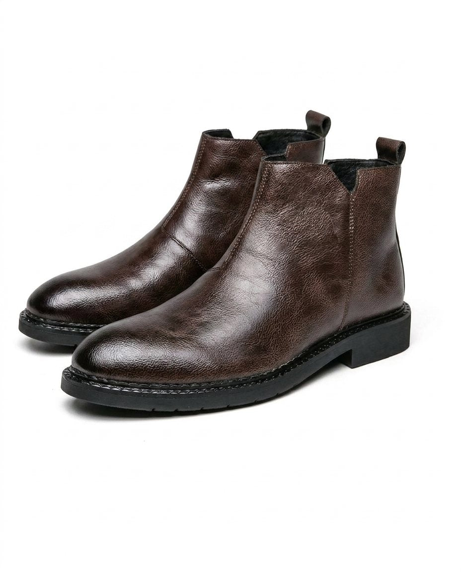 Burnished Leather Boots for Men