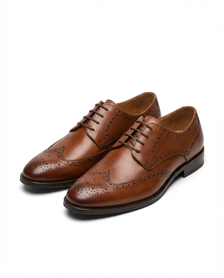 Men's Leather Wingtip Shoes – Classic Smart Style