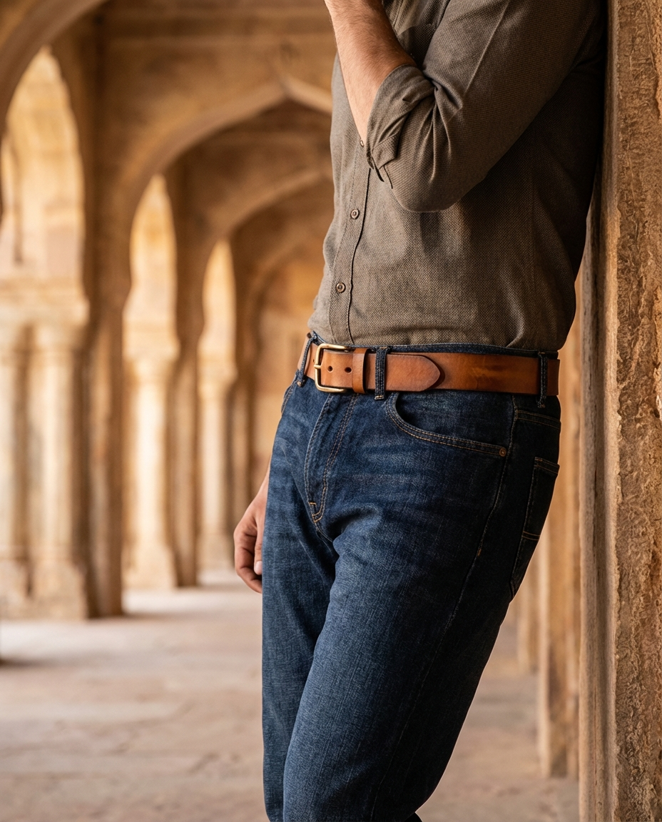 Men's Copperhead Leather Belt | Heavy-Duty Full-Grain Classic Strap