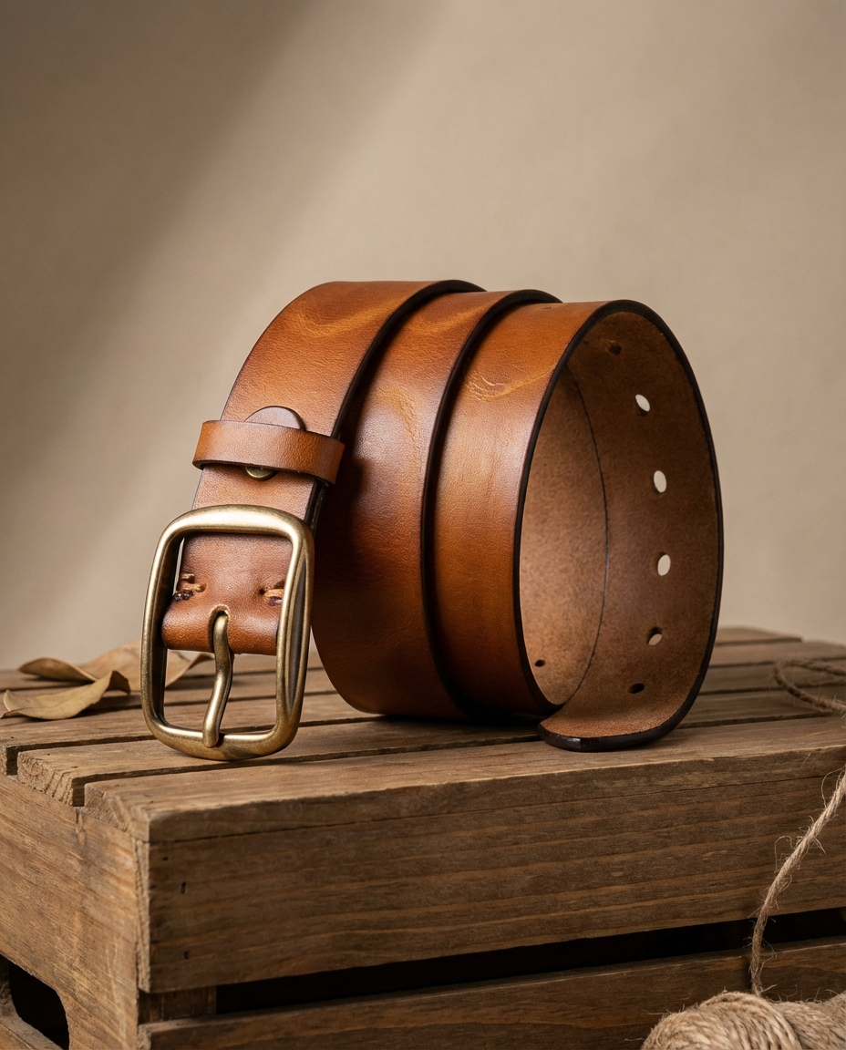 Men's Copperhead Leather Belt | Heavy-Duty Full-Grain Classic Strap