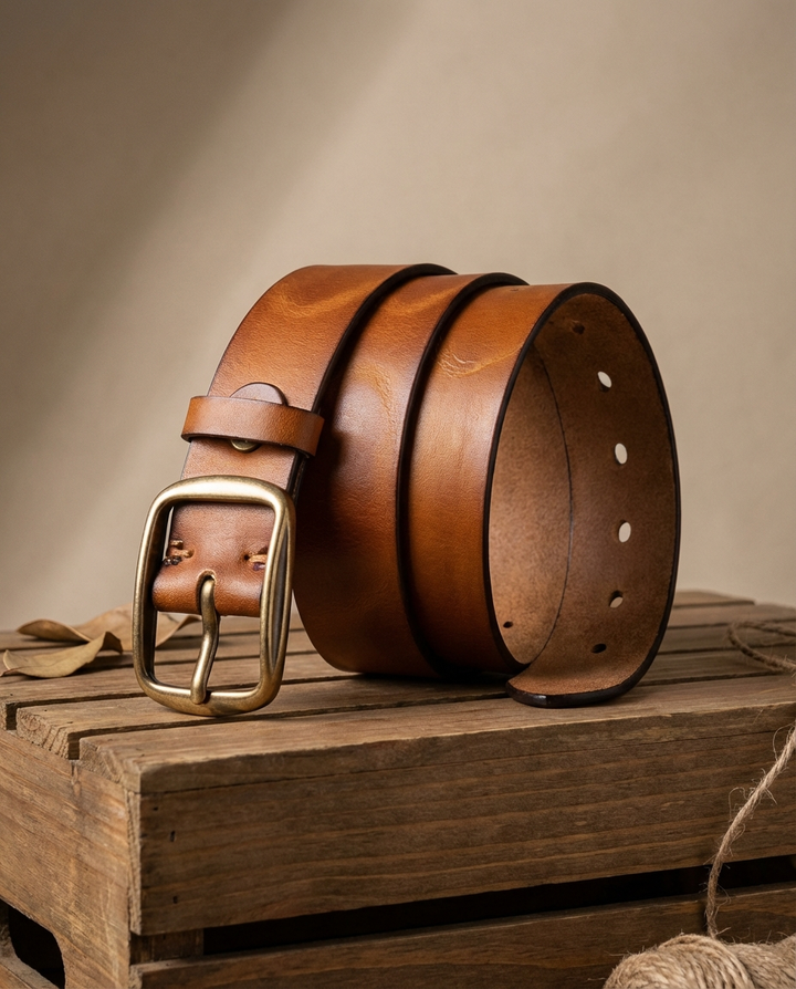 Men's Copperhead Leather Belt | Heavy-Duty Full-Grain Classic Strap