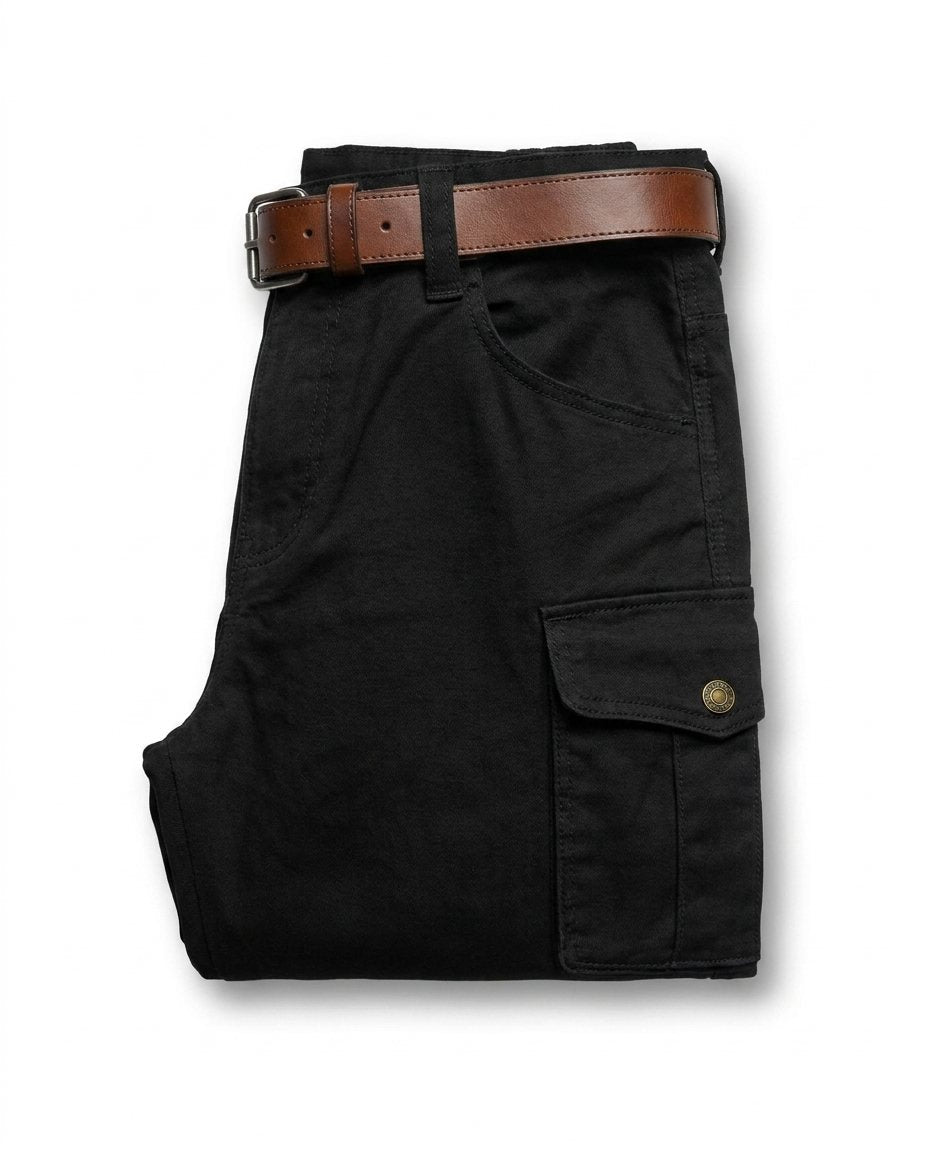 Men's Leather Cargo Pants – Relaxed Fit