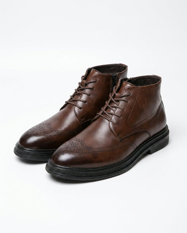 Men's Leather Wingtip Dress Shoes for Smart Style