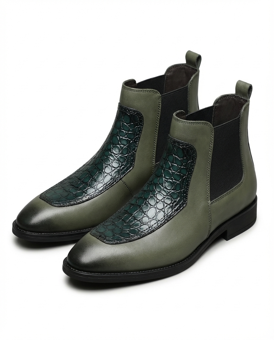 Vanguard Burgundy Leather Chelsea Boots