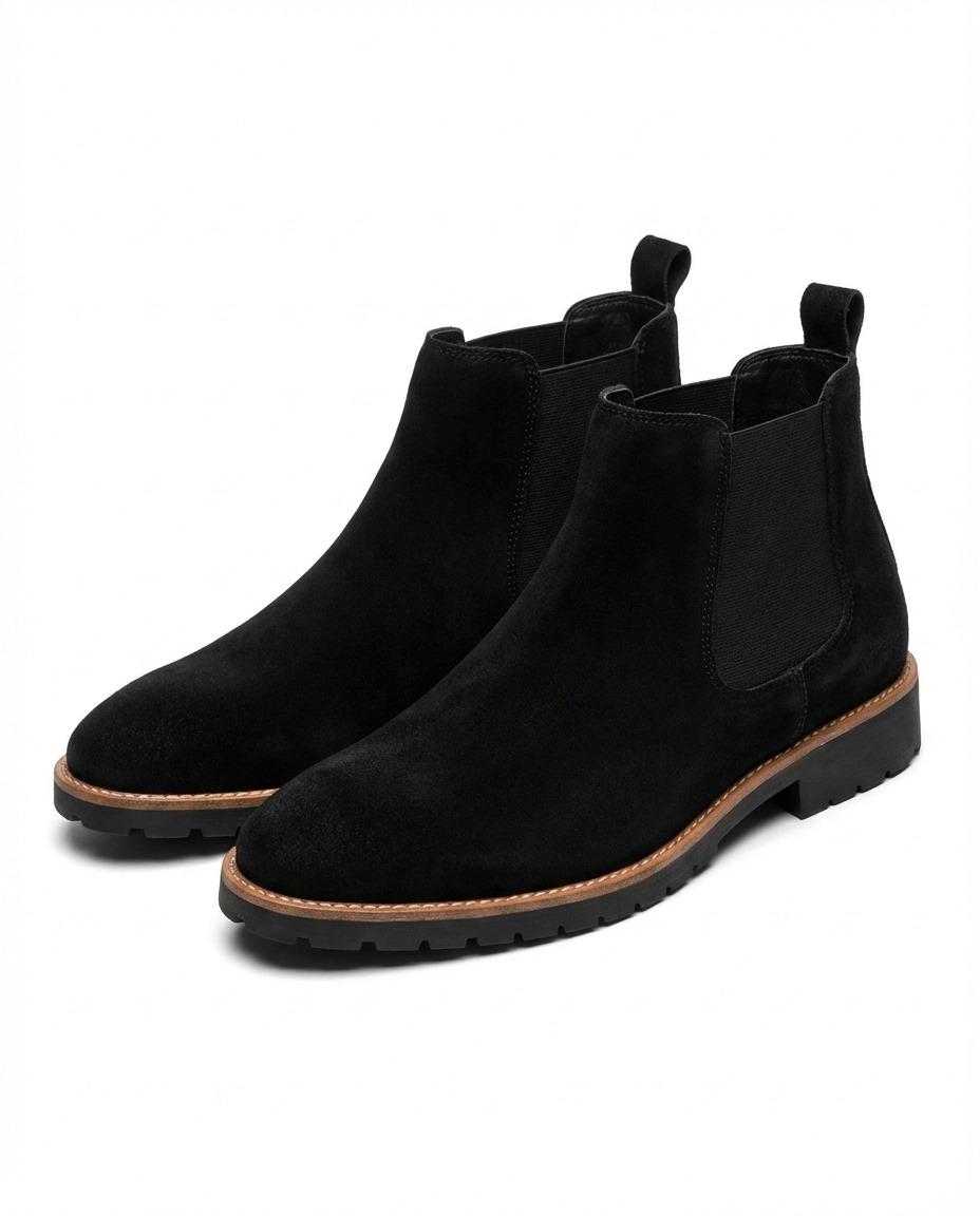 Men's Full-Grain Leather Chelsea Boots – Easy Slip-On
