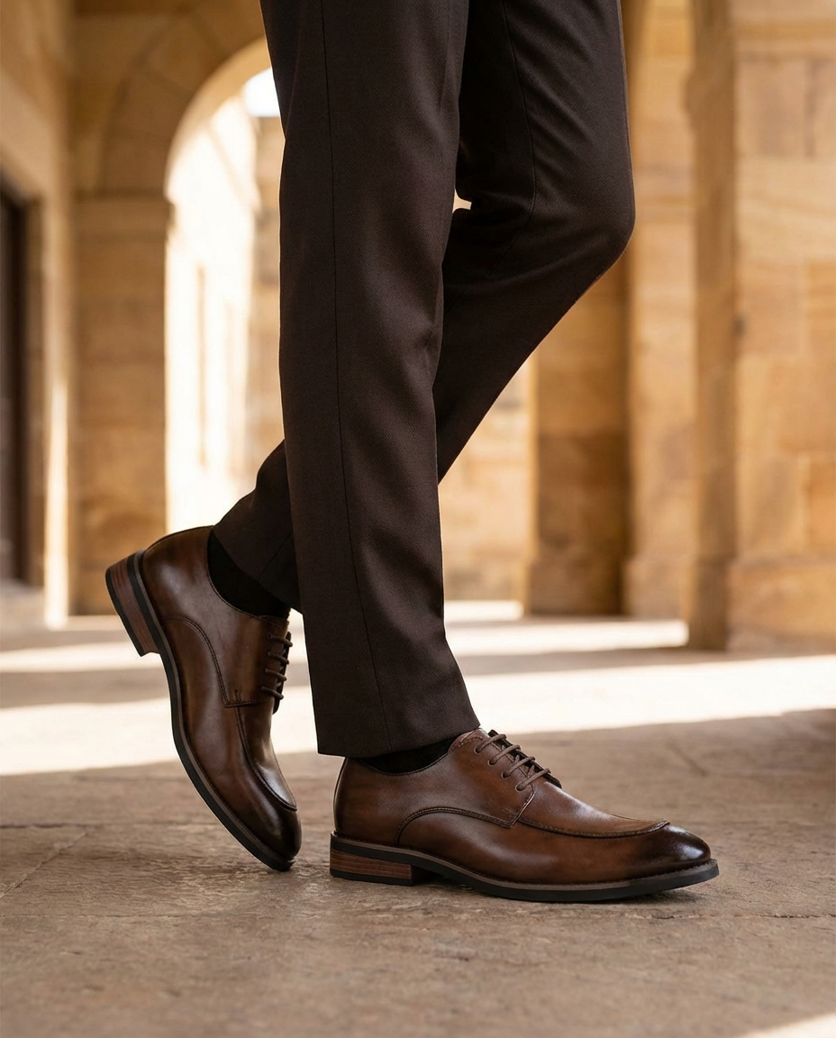 Men's Full-Grain Leather Oxford Shoes – Timeless Style