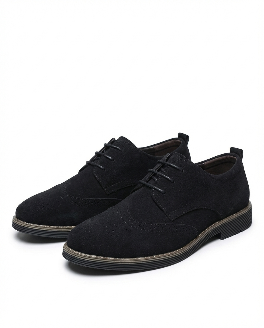 Men's Leather Brogue Shoes – Classic Smart Style