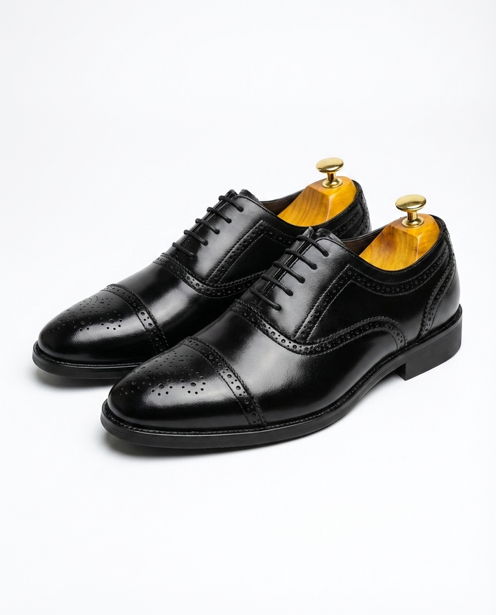 Steadfast Leather Brogue Shoes for Men