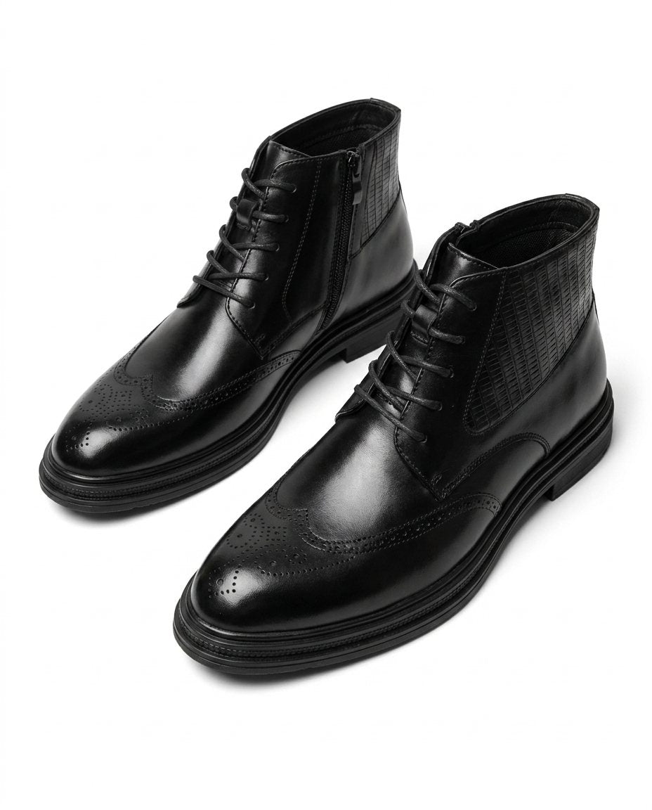Men's Leather Wingtip Dress Shoes for Smart Style
