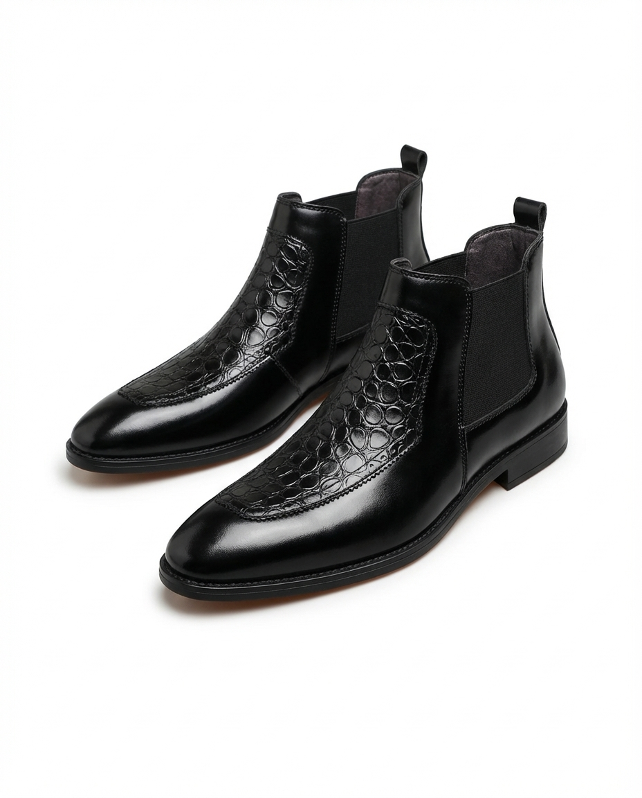 Vanguard Burgundy Leather Chelsea Boots