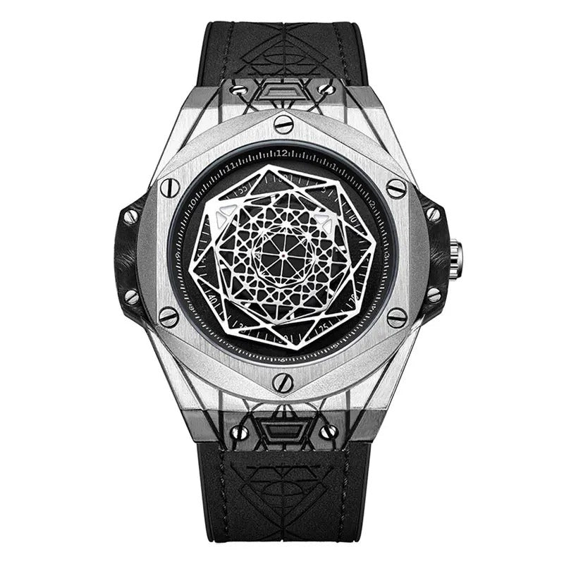 Men's Chronograph Watch with Leather Strap