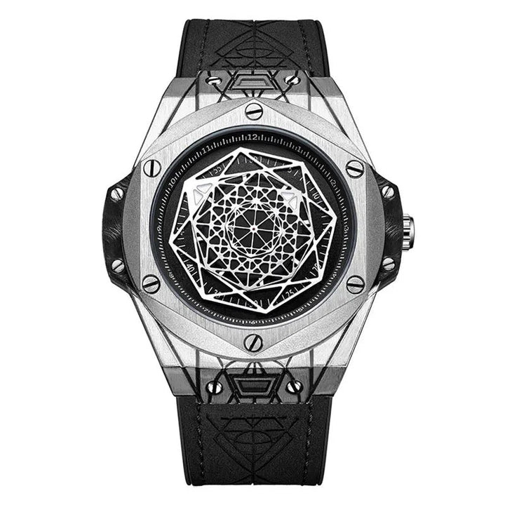 Men's Chronograph Watch with Leather Strap