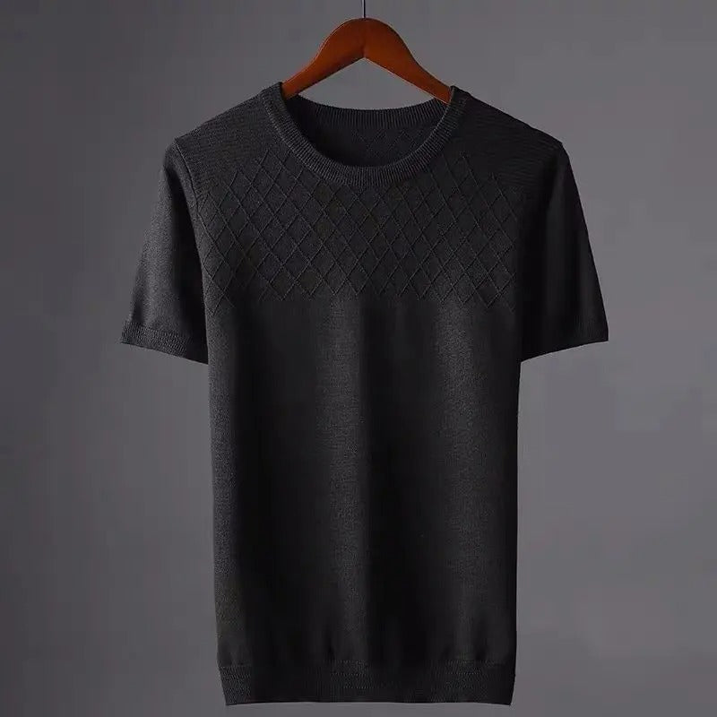 Men's Diamond Pattern Shirt – Lightweight Casual Style