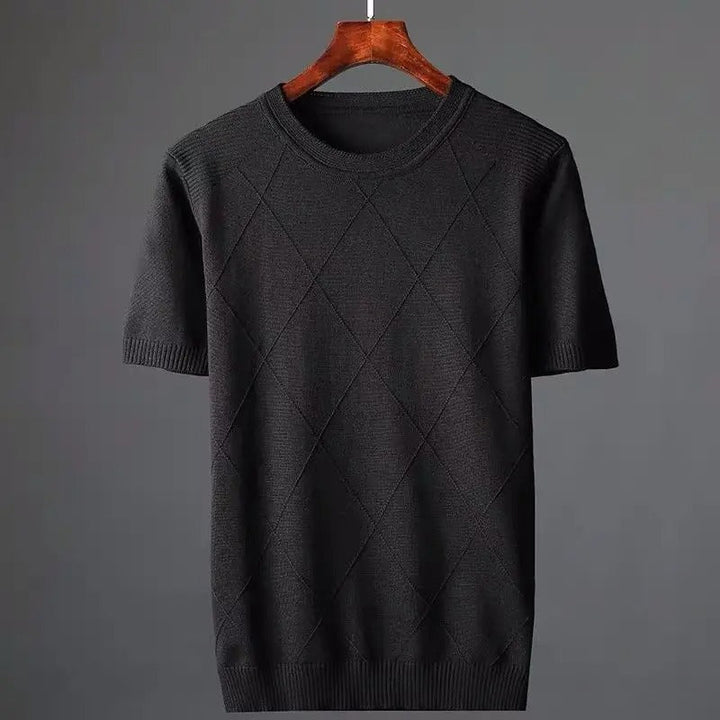 Men's Diamond Knit T-Shirt – Soft & Breathable