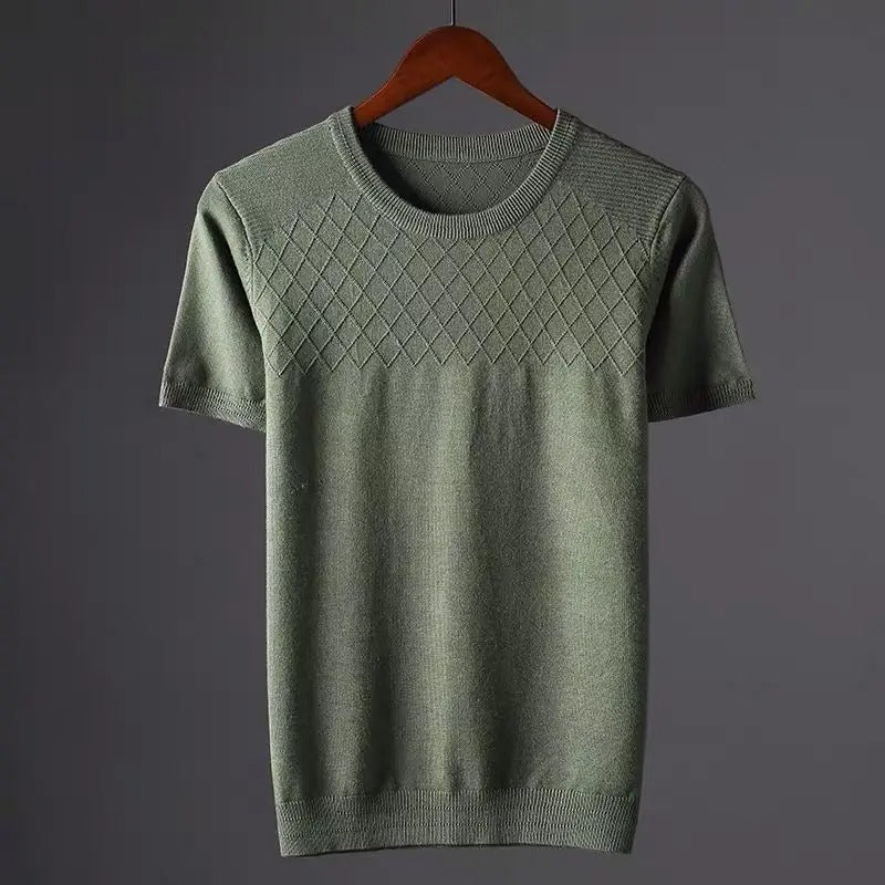 Men's Diamond Pattern Shirt – Lightweight Casual Style