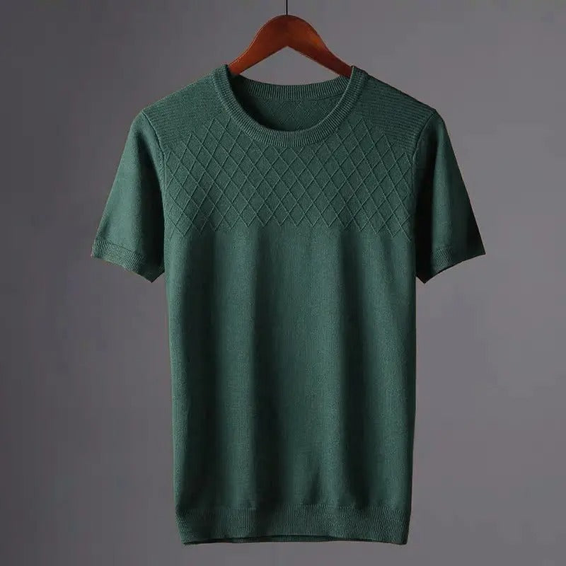 Men's Diamond Pattern Shirt – Lightweight Casual Style