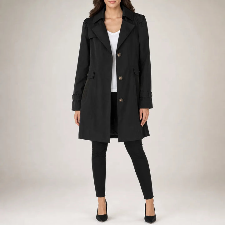 Autumn Trench Coat Women Tailored Knee Length Topcoat