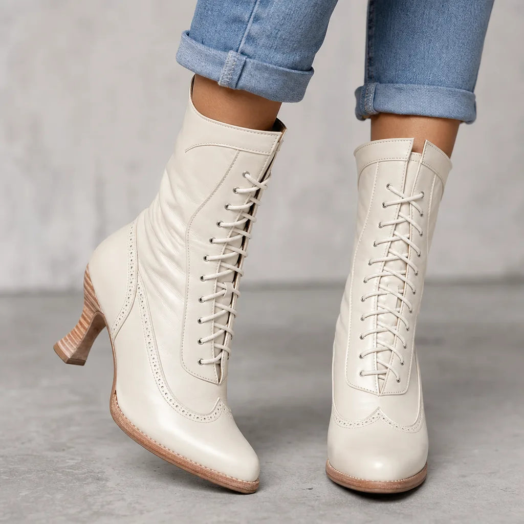 Women’s Brown Lace-Up Ankle Boots for Fall