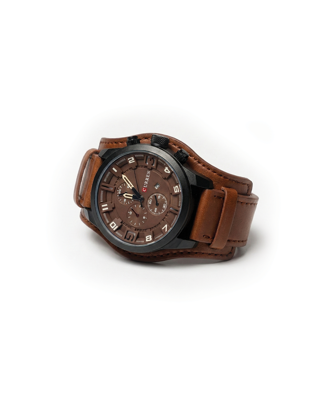 Men's Leather Chronograph Watch | Cowhide Strap