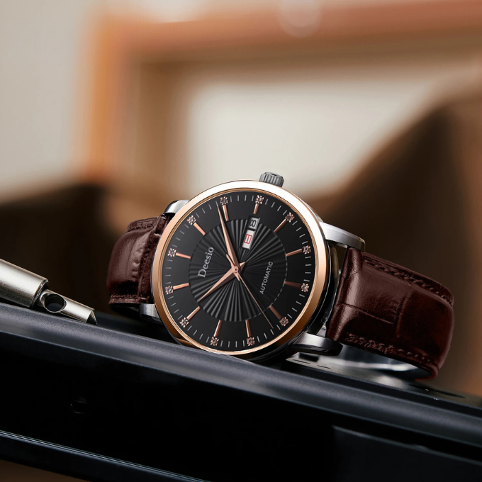 Men's Leather Watch – Deesio Classic Chronograph