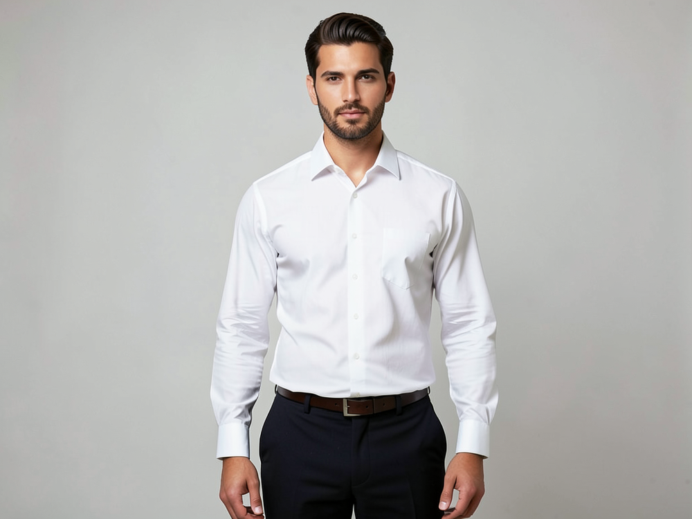 Men’s Classic Formal Shirt Long Sleeve Office Wear-HighTouch