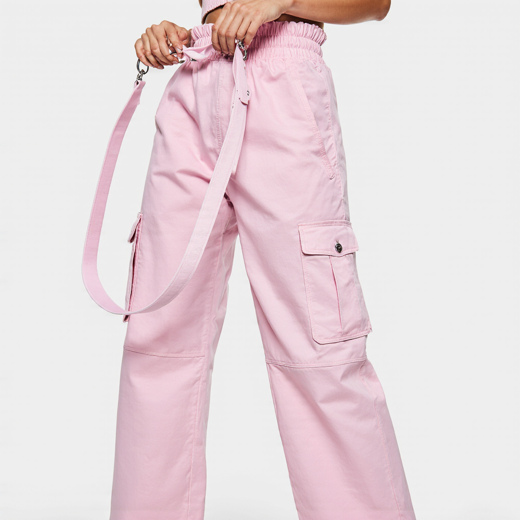 Women’s High-Waist Street Cargo Pants – Loose Wide-Leg Trousers with Pockets-HighTouch