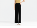 Women’s Ice Silk Wide Leg Pants – Elastic Waist Summer Trousers-HighTouch