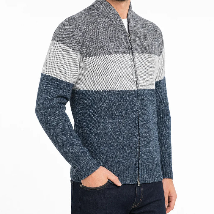 Men’s Colorblock Knit Jacket for Everyday Wear