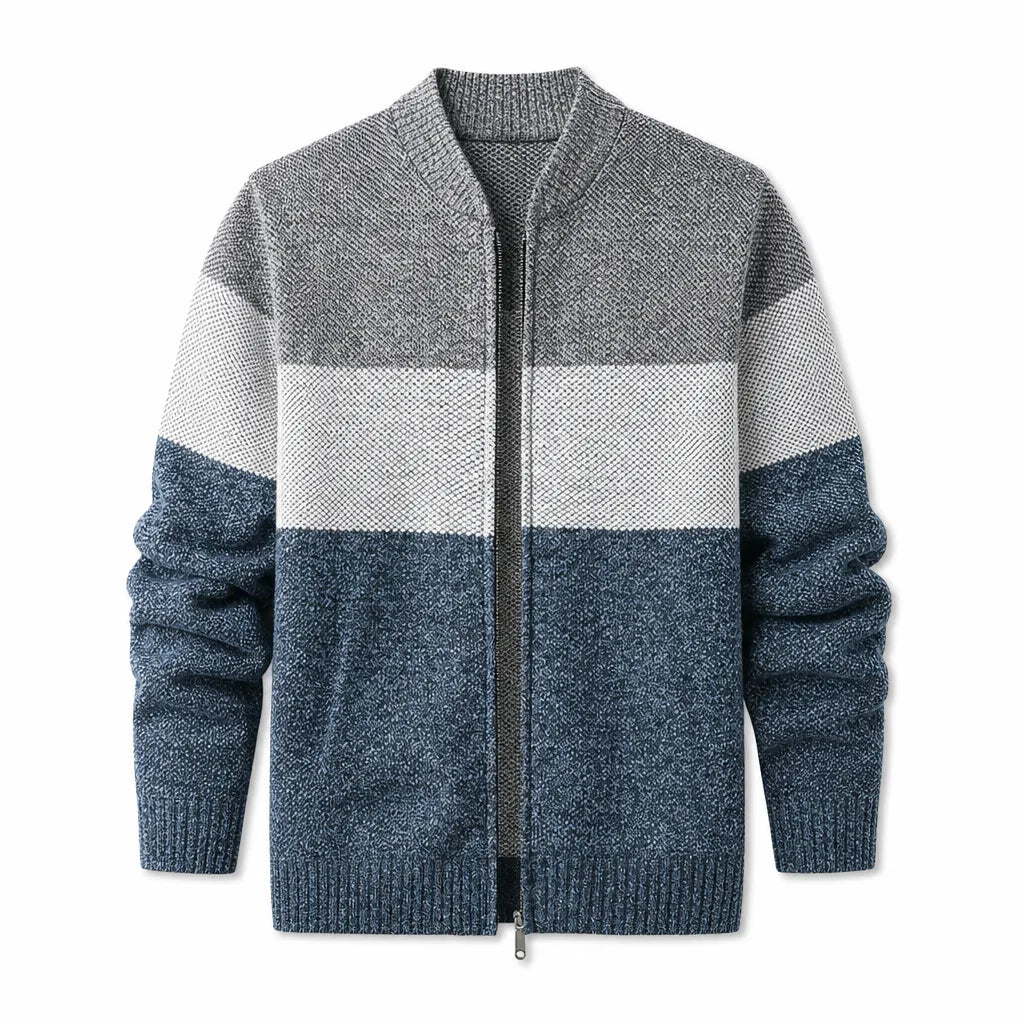 Men’s Colorblock Knit Jacket for Everyday Wear